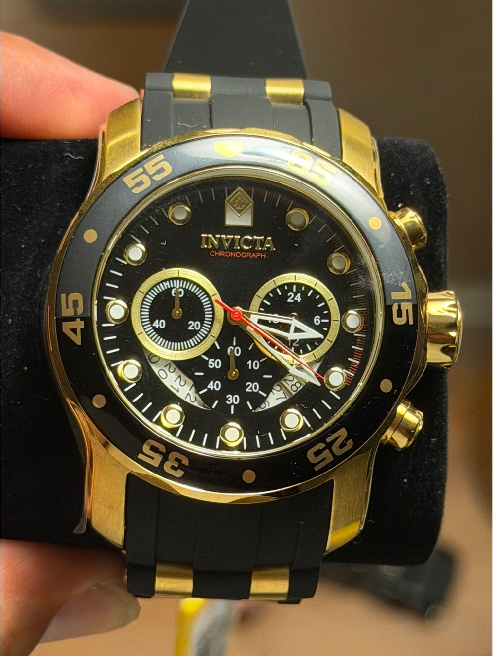 INVICTA BLACK PRO DIVER SCUBA WATCH 48mm BIG BOY TIMEPIECE $329